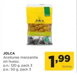 Alimerka JOLCA Aceitunas manzanilla sin hueso oferta