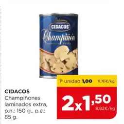 Alimerka CIDACOS Champiñones laminados extra oferta