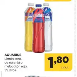 Alimerka AQUARIUS Limón zero, de naranja o melocotón rojo oferta