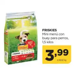 Alimerka FRISKIES Mini menú con buey para perros oferta