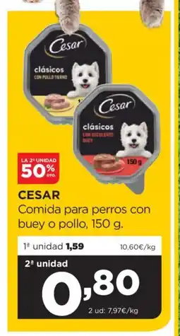 Alimerka CESAR Comida para perros con buey o polly oferta