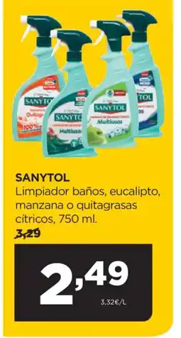 Alimerka SANYTOL Limpiador baños, eucalipto manzana o quitagrasas oferta