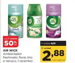 Alimerka AIR WICK Ambientador freshmatic floral, lirio o nenuco, 1 recambio oferta