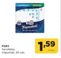 Alimerka FOXY Servilletas trapuntati, 50 uds. oferta