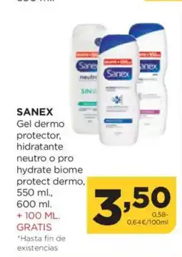 Alimerka SANEX Gel dermo protector hidratante neutro o pro hydrate biome protect dermo oferta