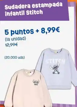 Carrefour Sudadera estampada infantil Stitch oferta