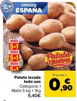 Carrefour Patata lavada todo uso oferta