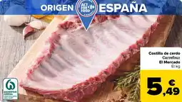 Carrefour Costilla de cerdo Carrefour El Mercado oferta