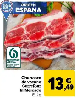 Carrefour Churrasco de vacuno Carrefour El Mercado oferta
