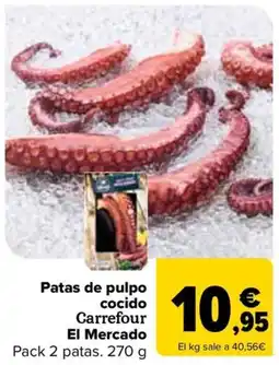 Carrefour Patas de pulpo cocido Carrefour El Mercado oferta