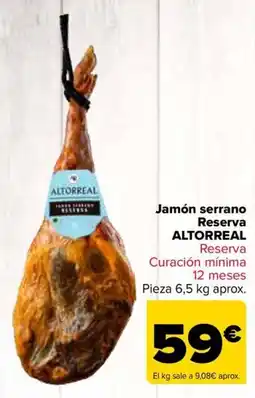 Carrefour ALTORREAL Jamón serrano Reserva oferta