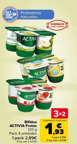 Carrefour ACTIVIA Bífidus Frutas oferta