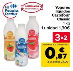 Carrefour Yogures líquidos Carrefour Classic oferta