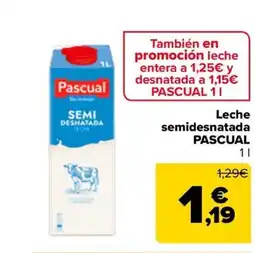 Carrefour PASCUAL Leche semidesnatada oferta