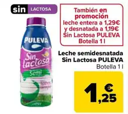 Carrefour PULEVA Leche semidesnatada Sin Lactosa oferta