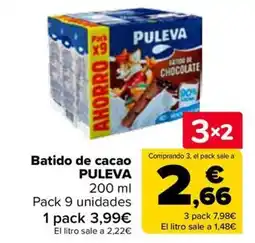 Carrefour PULEVA Batido de cacao oferta