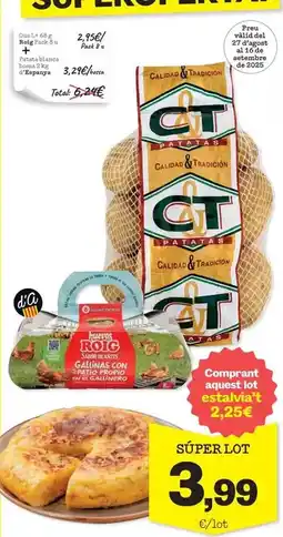 Sorli Roig - ous l + patata blanca bossa 2 kg d'espanya oferta