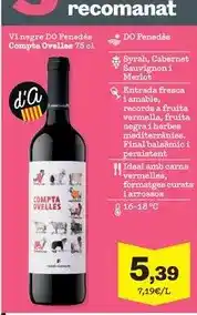 Sorli Compta ovelles - vi negre do penedes oferta