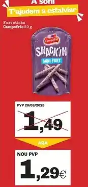 Sorli Campofrío - fuet sticks oferta