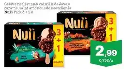 Sorli Nuii - gelat ametllat amb vainilla de java o caramel salat amb nous de macadamia oferta