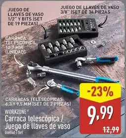 ALDI Workzone - carraca telescopica / juego de llaves de vaso oferta