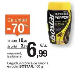 BonpreuEsclat Isostar - beguda isotónica de llimona en pols oferta