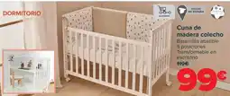 Carrefour Dormitorio - cuna de madera colecho oferta