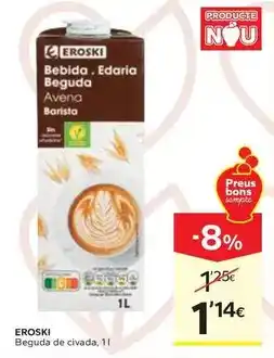 Caprabo Eroski - beguda de civada oferta