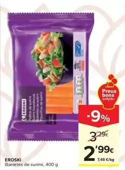 Caprabo Eroski - barretes de surimi oferta