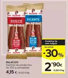 Caprabo Palacios - gamma de productes oferta