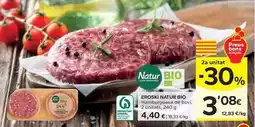 Caprabo Eroski natur - bio hamburguesa de boví oferta