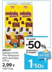 Caprabo Arluy - galetes minis the simpsons amb xocolata oferta