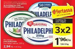 Caprabo Philadelphia - formatge natura oferta