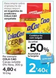 Caprabo Cola cao - cacau soluble 0% fibra oferta