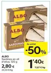 Caprabo Albo - sardines en oli d'oliva oferta