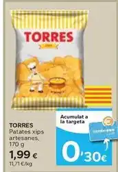 Caprabo Torres - patates xips artesanes oferta