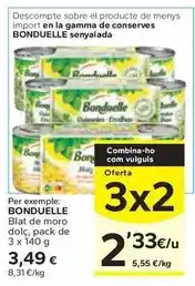 Caprabo Bonduelle - blat de moro dolc oferta