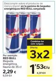 Caprabo Red bull - beguda energètica oferta