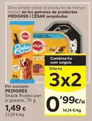 Caprabo Pedigree - snack rodeo per a gossos oferta