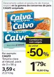 Caprabo Calvo - tonyina clara al natural oferta