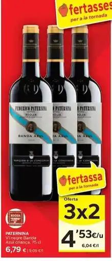 Caprabo Paternina - vi negre banda azul criança oferta