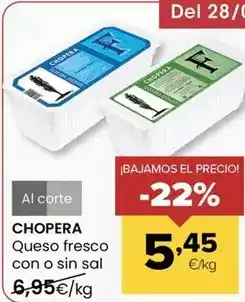 Autoservicios Familia Chopera - queso fresco con o sin sal oferta