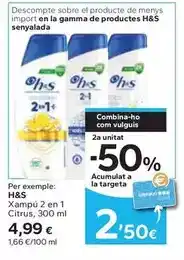 Caprabo H&s - xampú 2 en 1 citrus oferta