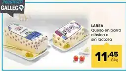 Autoservicios Familia Larsa - queso en barra clásico o sin lactosa oferta