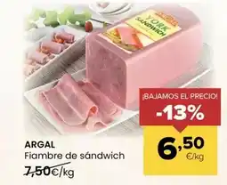 Autoservicios Familia Argal - fiambre de sandwich oferta