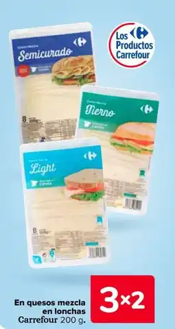 Carrefour En quesos mezcla en lonchas Carrefour oferta