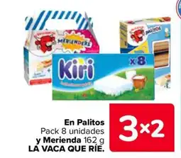 Carrefour LA VACA QUE RIE En Palitos Pack 8 unidades y Merienda oferta