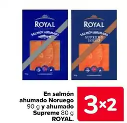 Carrefour ROYAL En salmón ahumado Noruego y ahumado Supreme oferta