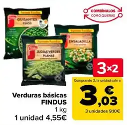 Carrefour FINDUS Verduras básicas oferta