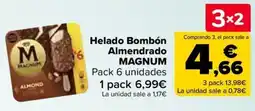 Carrefour MAGNUM Helado Bombón Almendrado oferta